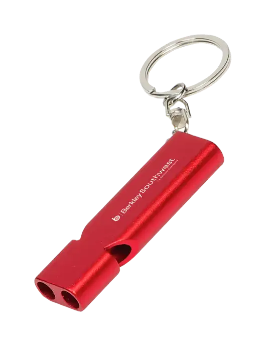 Quick Alert Red Safety Whistle w/Berkley SW logo