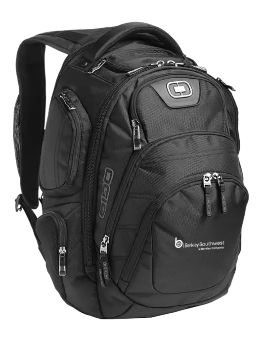 OGIO Black Stratagem Laptop Backpack w/Berkley SW logo